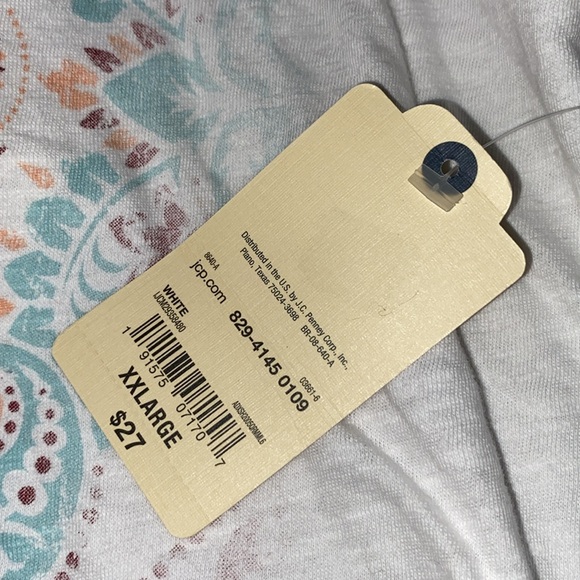 St. Johns Bay Active Floral T- Shirt - Picture 6 of 6